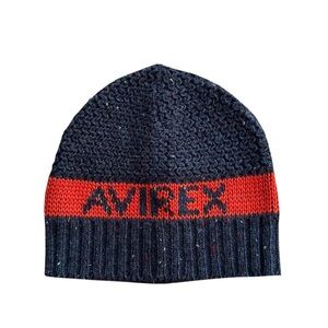 Vintage Avirex Navy / Orange Beanie